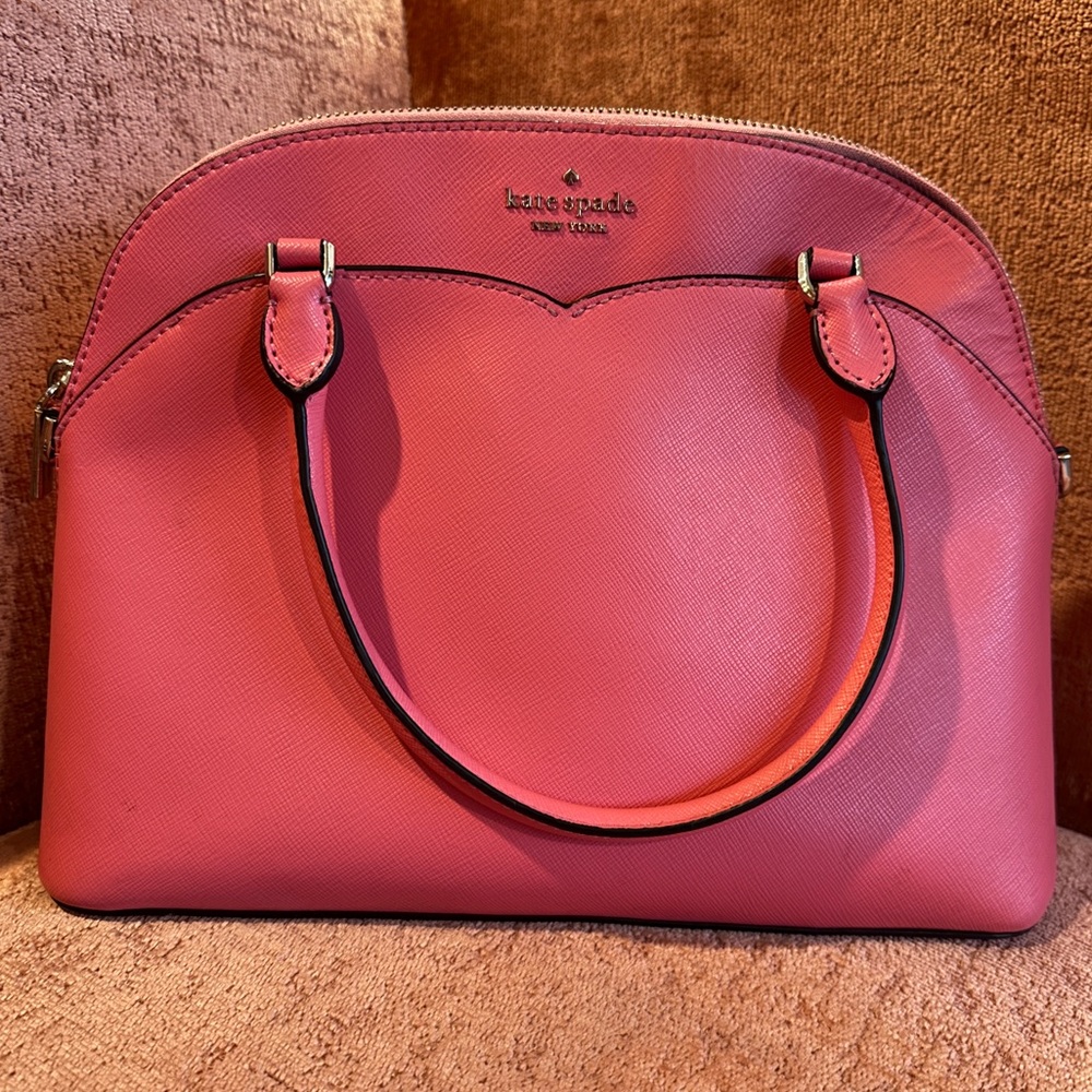 Kate Spade Payton Medium Dome Satchel in Garden Pink Saffiano Leather